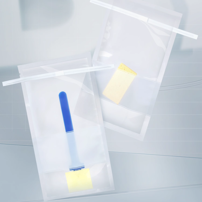 Oem Customizable Plastic Sampling Bag With Handle Biological Sterile Sponge Compatible