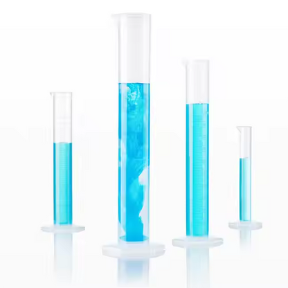 PP Material Plastic Graduated Cylinders 10ml to 2000ml Range Beakers for Laboratory Use