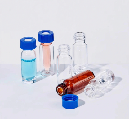 High Recovery Integrated Glass Sample Vials 300ul 2ml Transparent Brown Cone Bottom Bottle For Labor