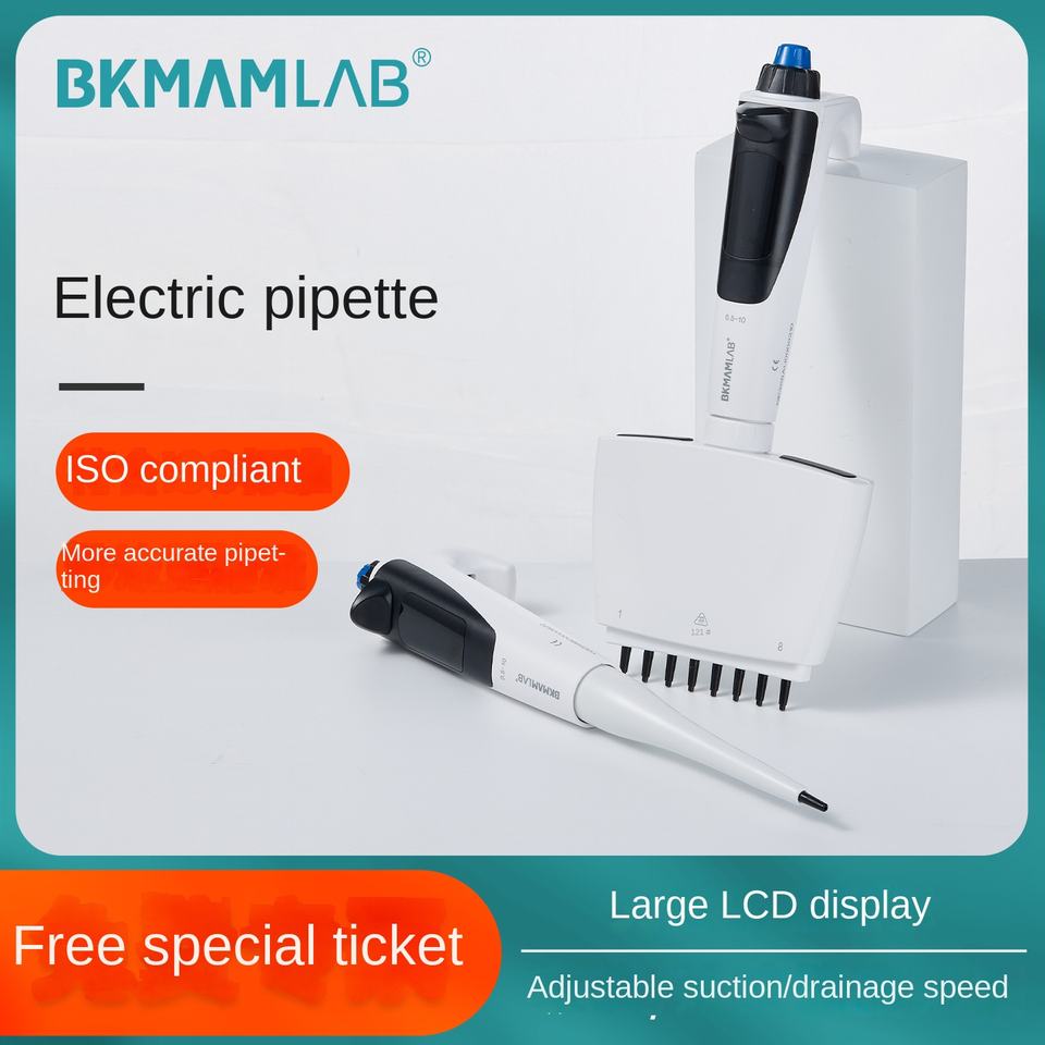 Discovery-e+ 0.5-10l Bio-electric Pipette Aspirator Single/eight-channel Micro Adjustable Large Capa