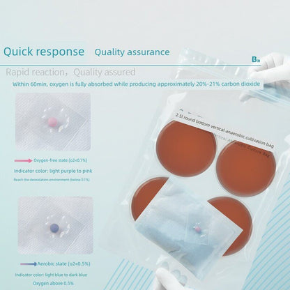 Bio Anaerobic Culture Air Bag Set 2.5L Sealed Indicator Culture Bag Anaerobic Gas Production Bag