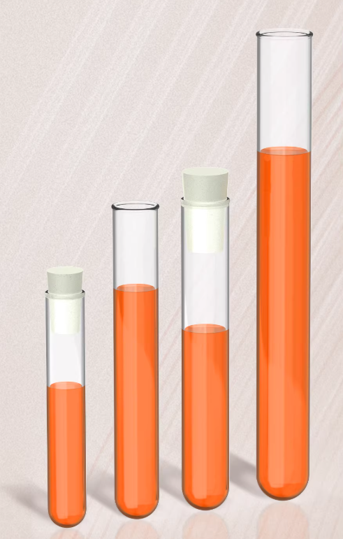 Glass test Tube, Flat Rim, Round Bottom with Stopper