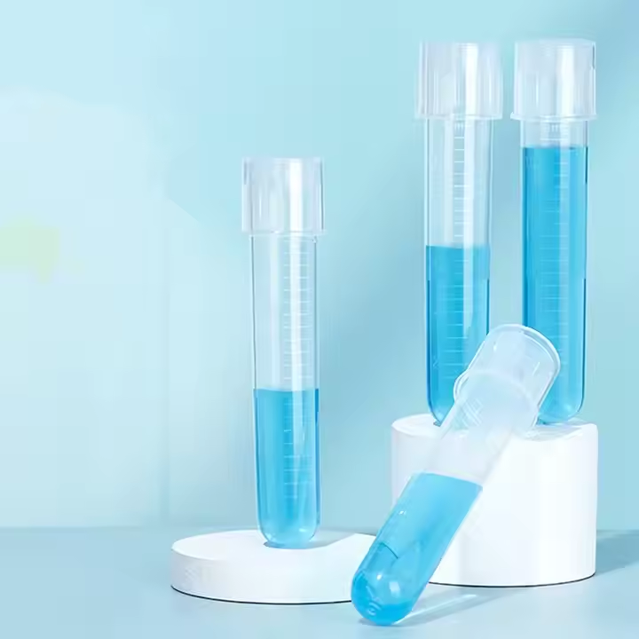 Individual Wrapped 12ml Plastic Cell Culture Tube Sterile Dual Position Lid Lab Supply Product