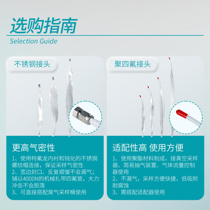 Sampling & Gas Collection Bag for Pollutant Concentration Polyester Odorless Material Made in China