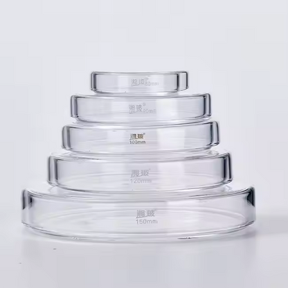 Autoclavable Borosilicate Glass Petri Dishes for Cell Culture Clear Glass Culture Dish Available in 