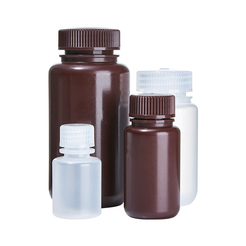 Bio Wholesale Small Wide Mouth Sealed Dark Brown Sample Laboratory PP Plastic Reagent Bottle 8-1000m