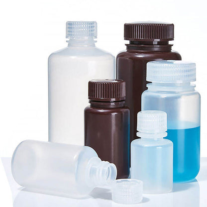 HDPE Plastic Reagent Bottle for Laboratory Use White Color Brown Color