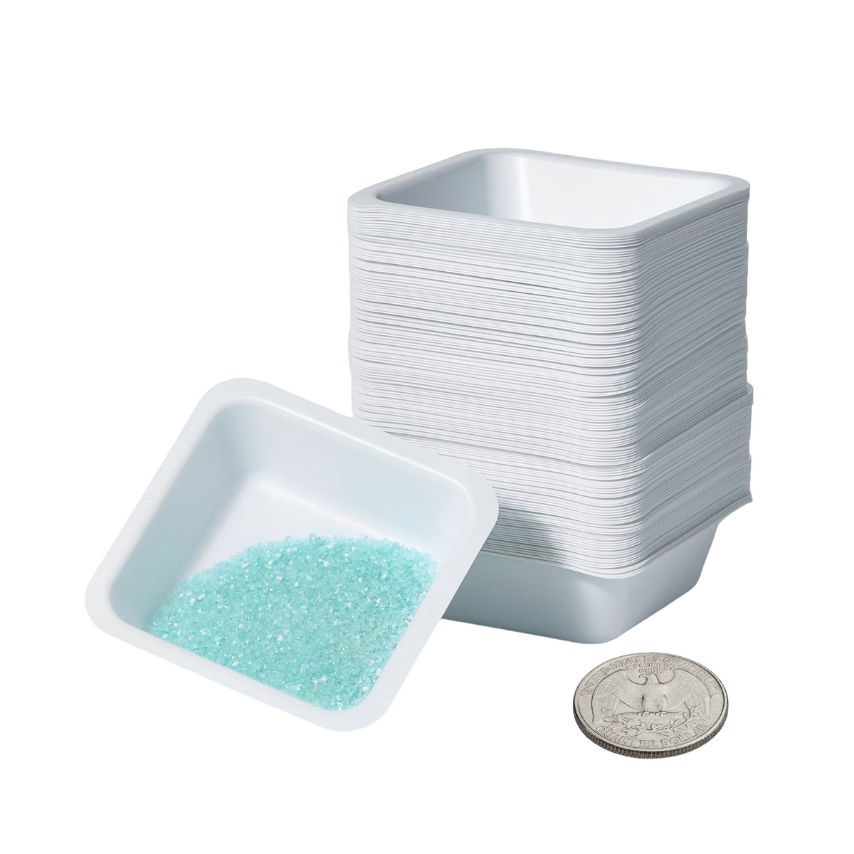 Bioplastic Anti-Static Disposable Weighing Tray Boat Various Sizes Square Diamond-Shaped Laboratory 