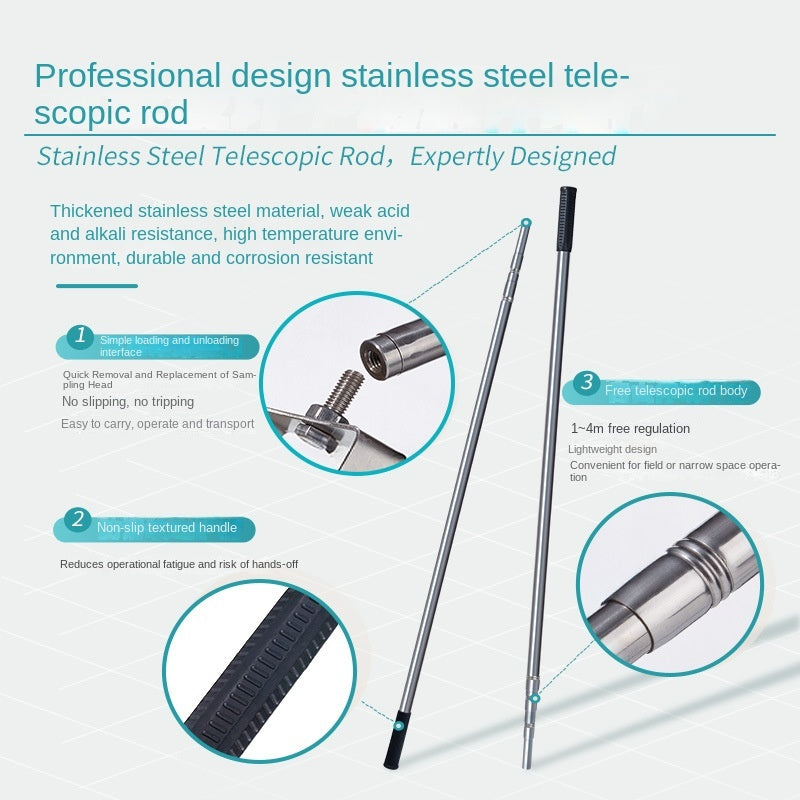 High Accuracy Stainless Steel Telescopic Rod Water Quality Sampler Groundwater Sampling Tube Well Wa
