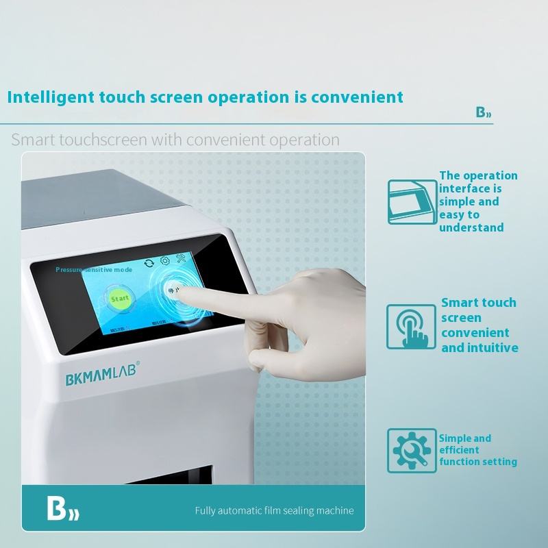 Factory Intelligent Touch Screen Full-automatic Film Sealing Instrument Low Noise Multi-mode Roller 