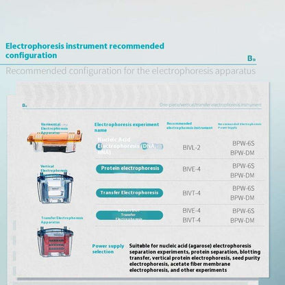 OEM Customizable Plastic WB Blue Power Horizontal Vertical Electrophoresis Gel Tank for Nucleic Acid