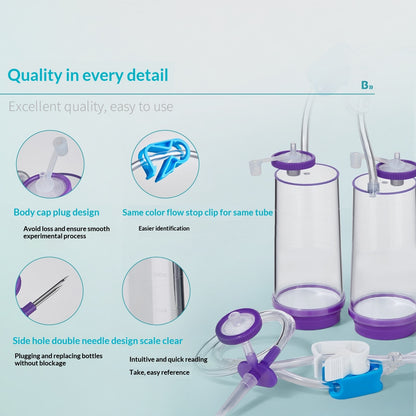 Disposable Sterile Bacterial Culture Device Fully Enclosed Leak-Proof Design Dual-Pin Two/Three Filt