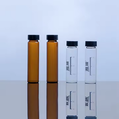Amber Clear Glass Vials 3ml-60ml Sample Collection Bottles Lab Supplies