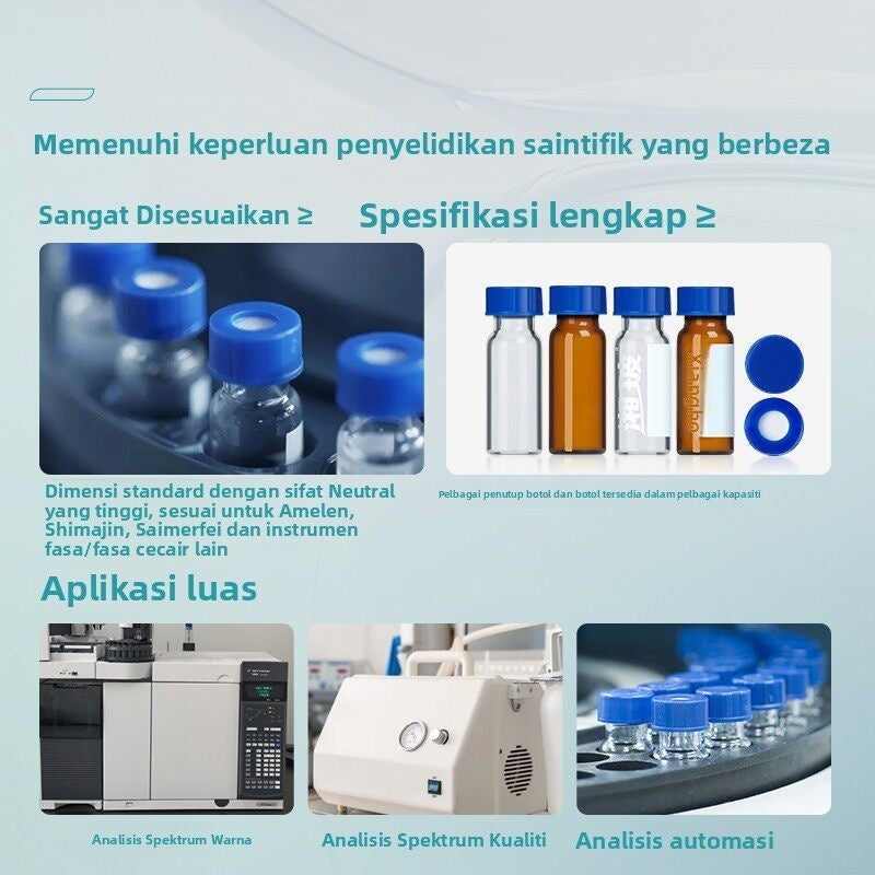 Glass Sample Vials HPLC Reagent Headspace Micro Injection Bottles 1.5-4ml Agilent Gas Sampling Singl