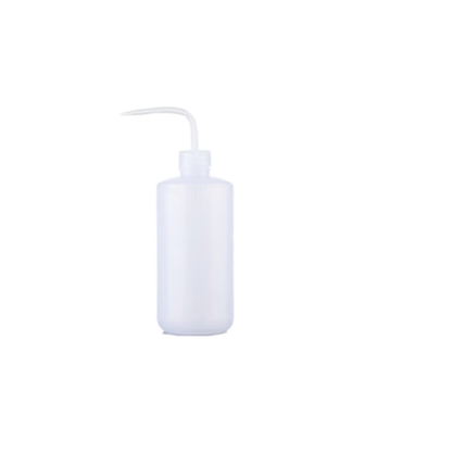 Plastic 250ml 500ml 1000ml Safety Washing Bottle Laboratory Bottles with White Red Head Mouth Elbow 
