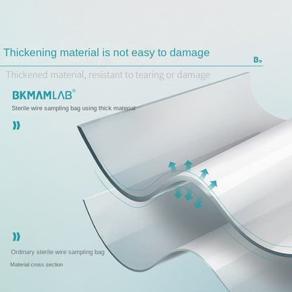 254*356 Mm Biological Sterile Iron Wire Sampling Bag Sample Collection Bag 114*229mm With Writing Ar