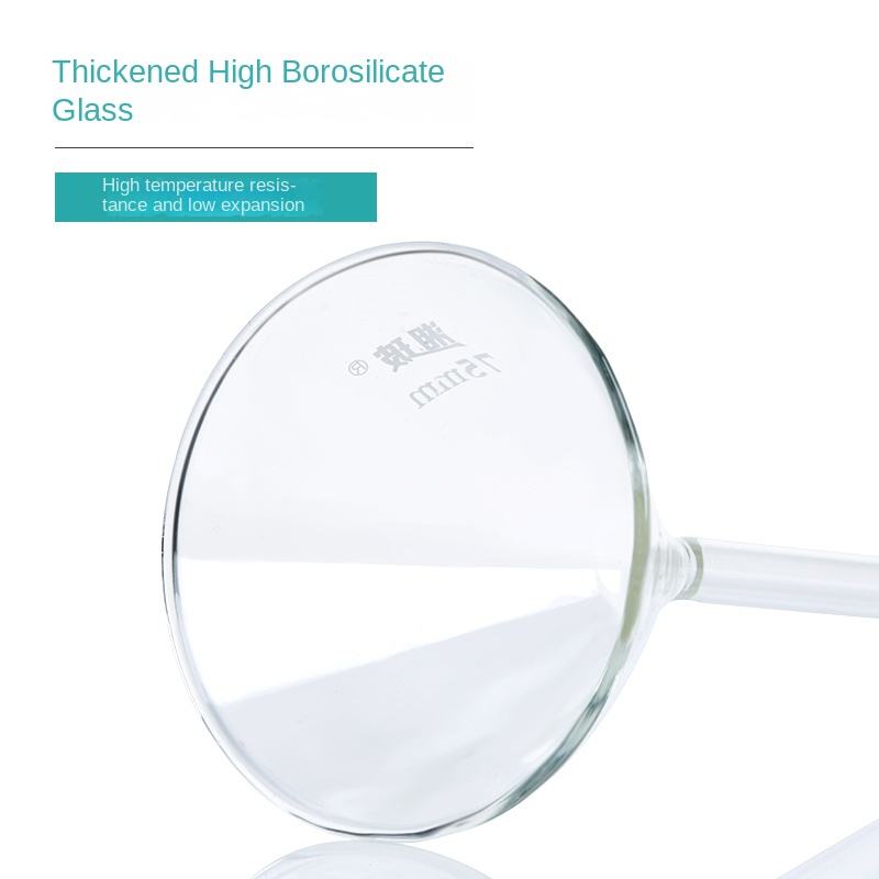 High Borosilicate Glass Funnel Thickened Long Neck Tapered Triangular ...
