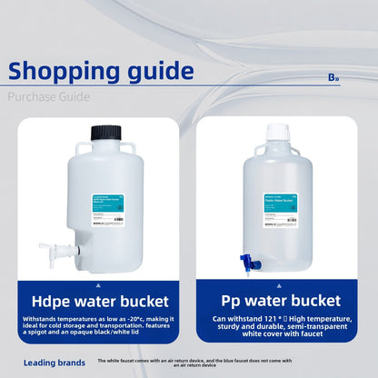 HPDE PP Thickened Acid Alkali Resistant Water Bucket & Bottle with Faucet Bottom Mouth