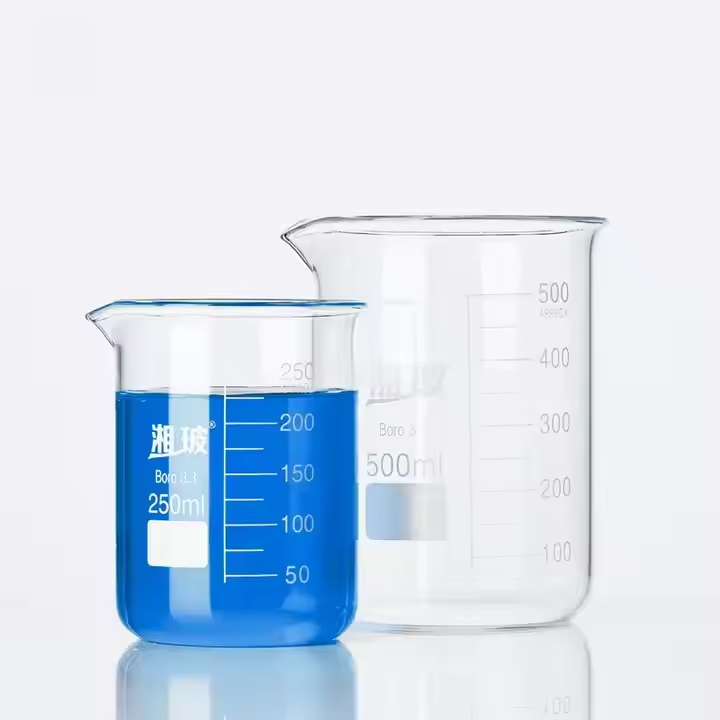 Glass Beaker High Borosilicate 100-2000ml Capacity Low Scale Small Large Measuring Cup High Temperat