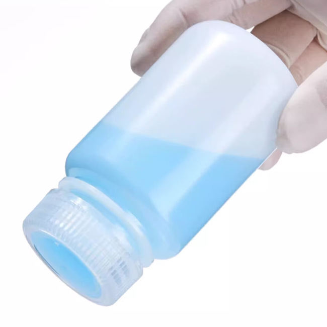 HDPE Plastic Reagent Bottle for Laboratory Use White Color Brown Color