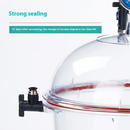 150 250mm Plastic Vacuum Dryer Double Valve Pressure Gauge Transparent Moisture-proof Cylinder Pump 