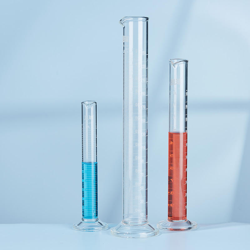 High Precision 5-2000mL Glass Measuring Cylinder Hexagonal Base for Laboratory Use OEM Customizable