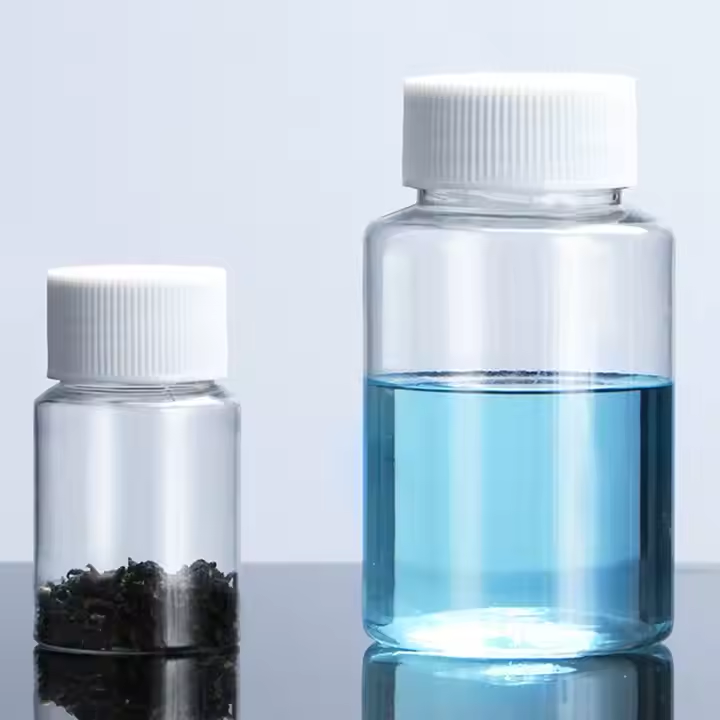ISO Certified Food Grade PET Reagent Bottle Plastic Sample Bottle with Wide Mouth for Laboratory Use