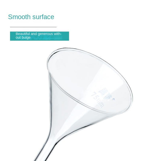 High Borosilicate Glass Funnel Thickened Long Neck Tapered Triangular Funnel Large Small Diameter Sh