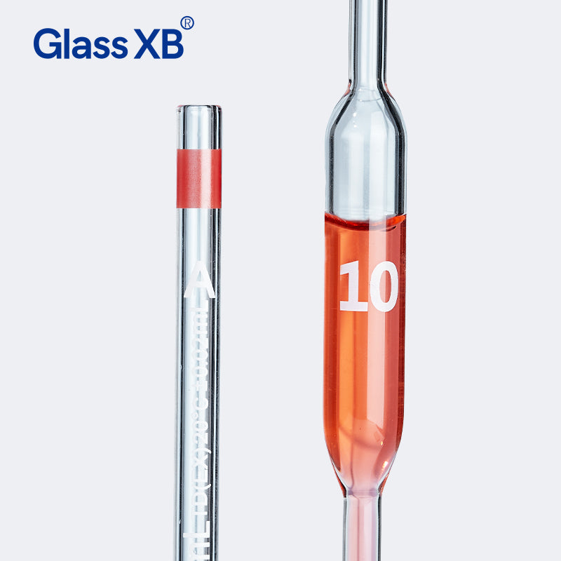 Thickened Borosilicate Glass Pipette with Graduated Scale Translucent Design 10-100ml Borosilicate G