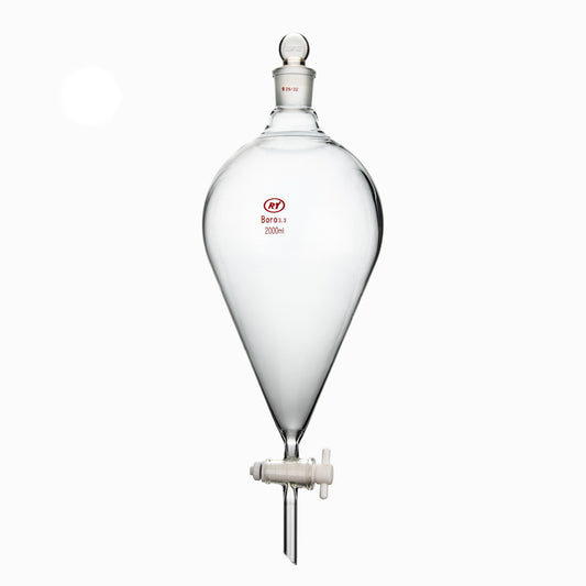 Pear-Shaped Separatory Funnel with PTFE Stopcock (2000-5000ml)