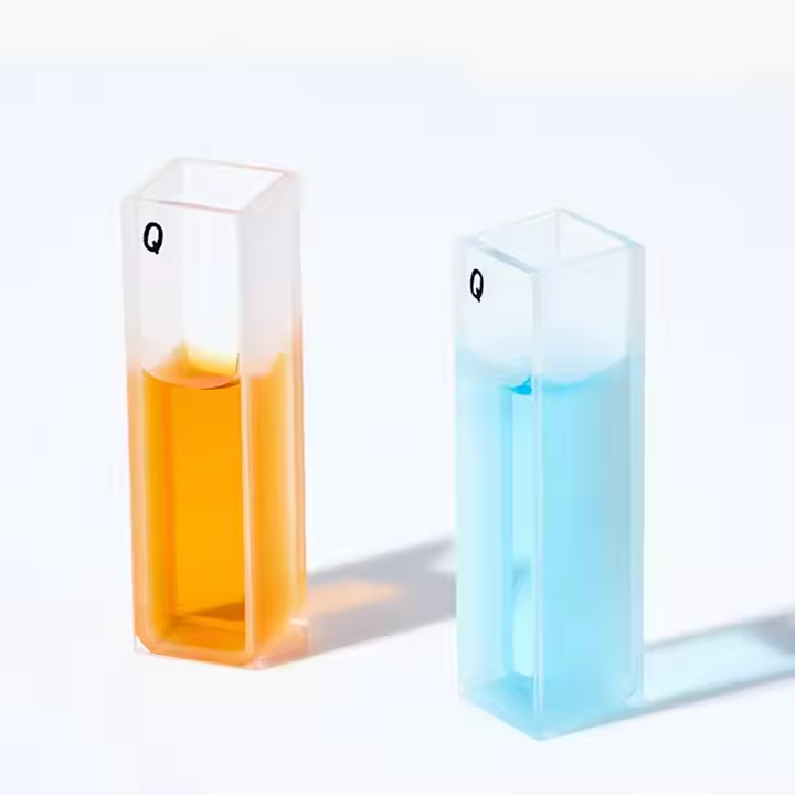 Fused Glass Quartz Cuvette Cell with Lid 5mm to 100mm Spectrophotometers Cell Lab Supplies
