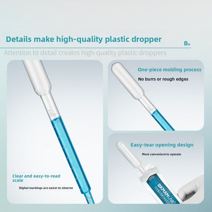 Biological Wholesale Disposable Plastic Sterile Graduated Pasteur Pipette with Dropper Tip 3.5ml