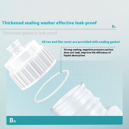 1l/2l Liquid Storage Suction Vacuum Bottle With Tee Cover Negative Pressure Pump For Biological And 