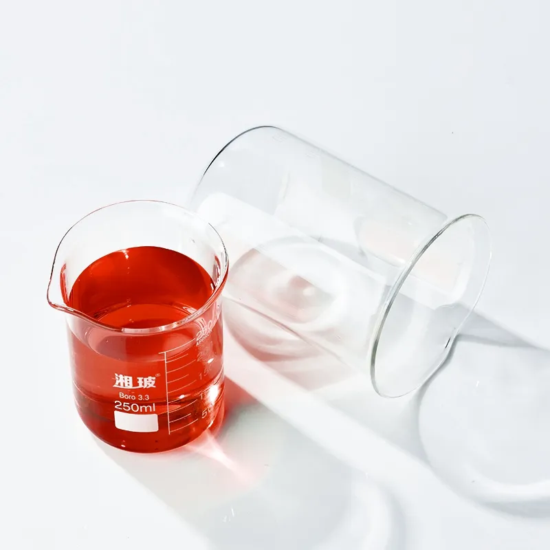 Clear Borosilicate Glass Measuring Cup Low Shape Beaker In 50ml 200ml 300ml 1000ml & 5000ml Sizes