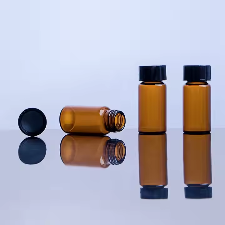 Amber Clear Glass Vials 3ml-60ml Sample Collection Bottles Lab Supplies