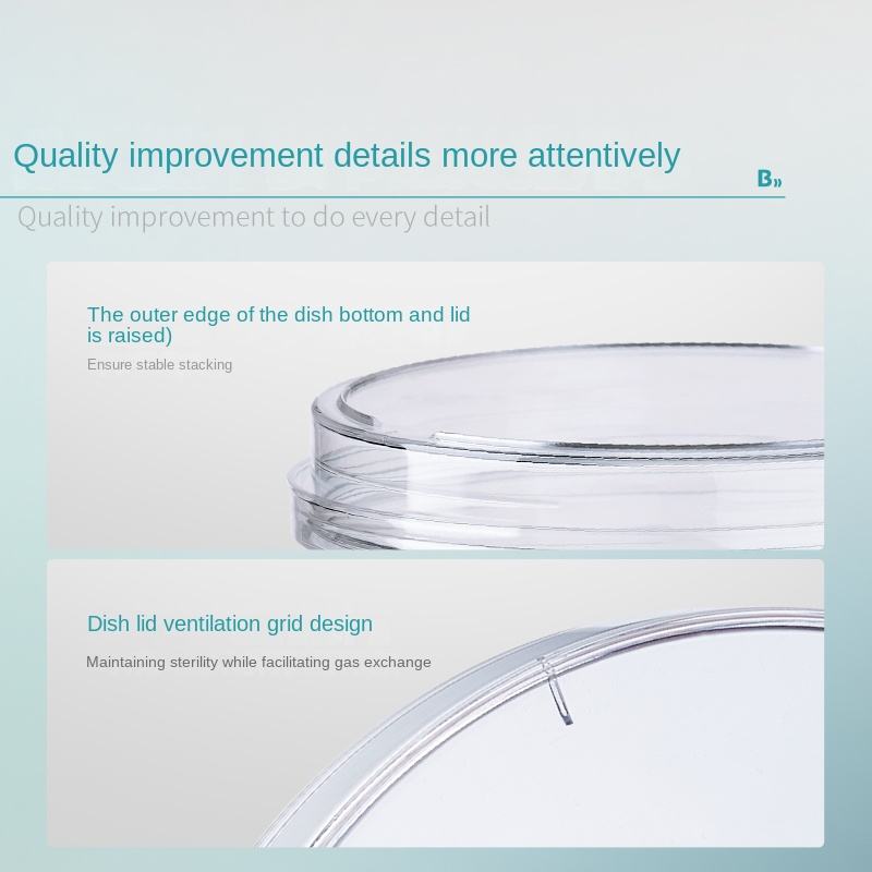 Biological Disposable 90mm Square Plastic Petri Dish 2-3-4 Split Plate 60mm Laboratory Use Steriliza