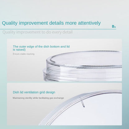 Biological Disposable 90mm Square Plastic Petri Dish 2-3-4 Split Plate 60mm Laboratory Use Steriliza