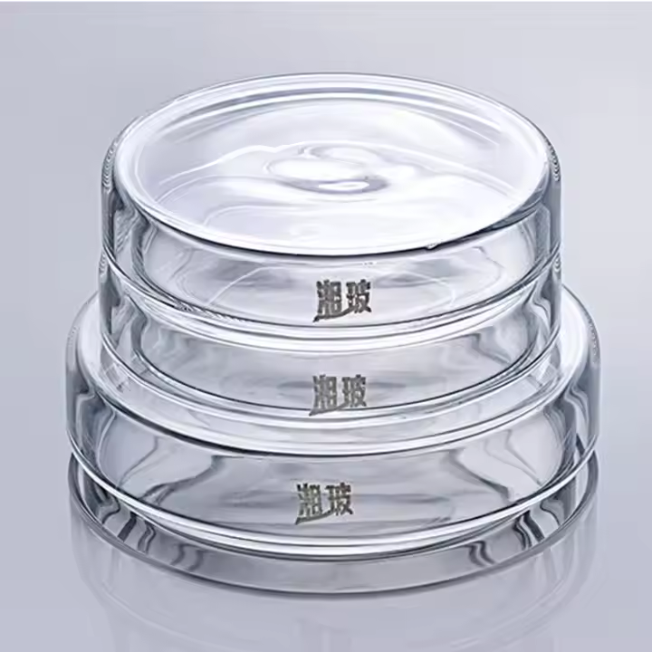 Low Priced 90mm Clear Glass Petri Dish For Laboratories Round Laboratory Glassware