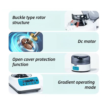 High-Speed Low-Noise Laboratory Mini Micro Centrifuge-Portable Timing Handheld Device