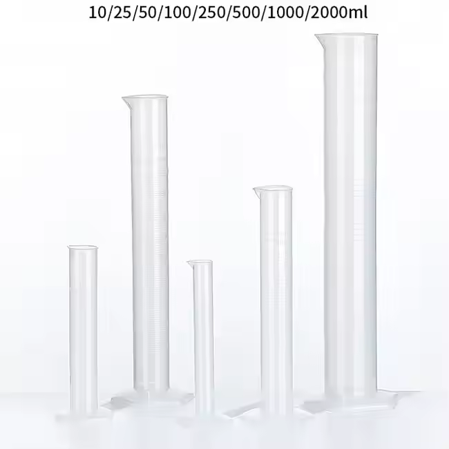 PP Material Plastic Graduated Cylinders 10ml to 2000ml Range Beakers for Laboratory Use