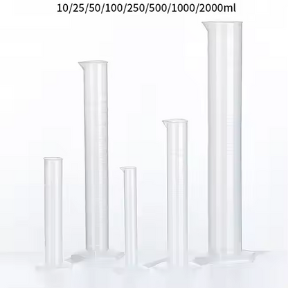 PP Material Plastic Graduated Cylinders 10ml to 2000ml Range Beakers for Laboratory Use