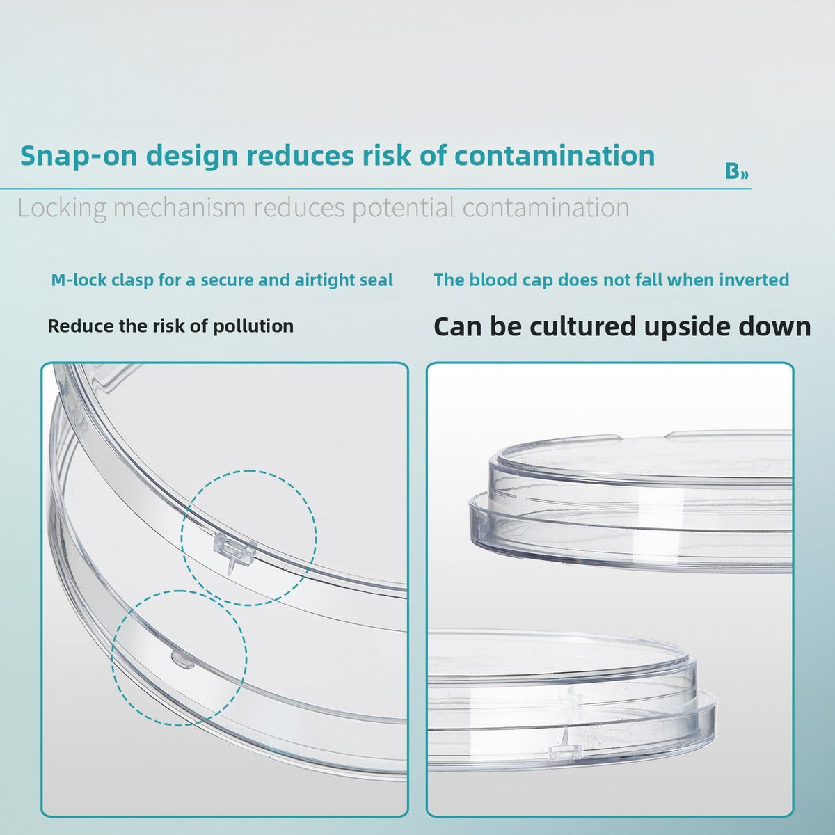 Biological Rotary Buckle Disposable Cell Bacteria Culture Dish Stackable Native PS 10cm x 15mm Bacte
