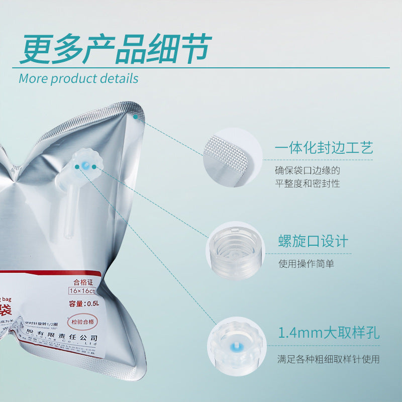 Aluminum Foil Single Double Valve Gas Sampling Bag for Gas Collection and Storage in Hunan