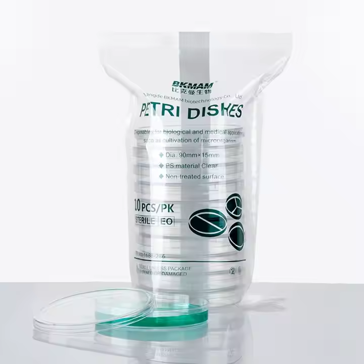 Disposable Sterilized Plastic Petri Dishes 60mm 70mm 100mm 120mm 150mm For Laboratories