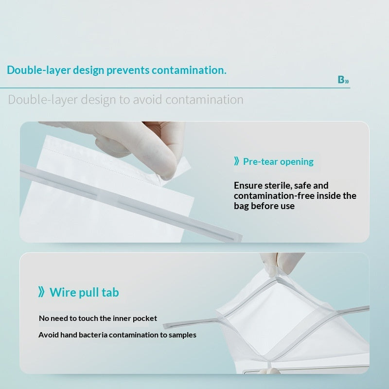Bio-wire Homogeneous Thickened Plastic Sampling Bag 60ml Capacity Laboratory Water Sample Collection