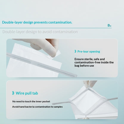Bio-wire Homogeneous Thickened Plastic Sampling Bag 60ml Capacity Laboratory Water Sample Collection