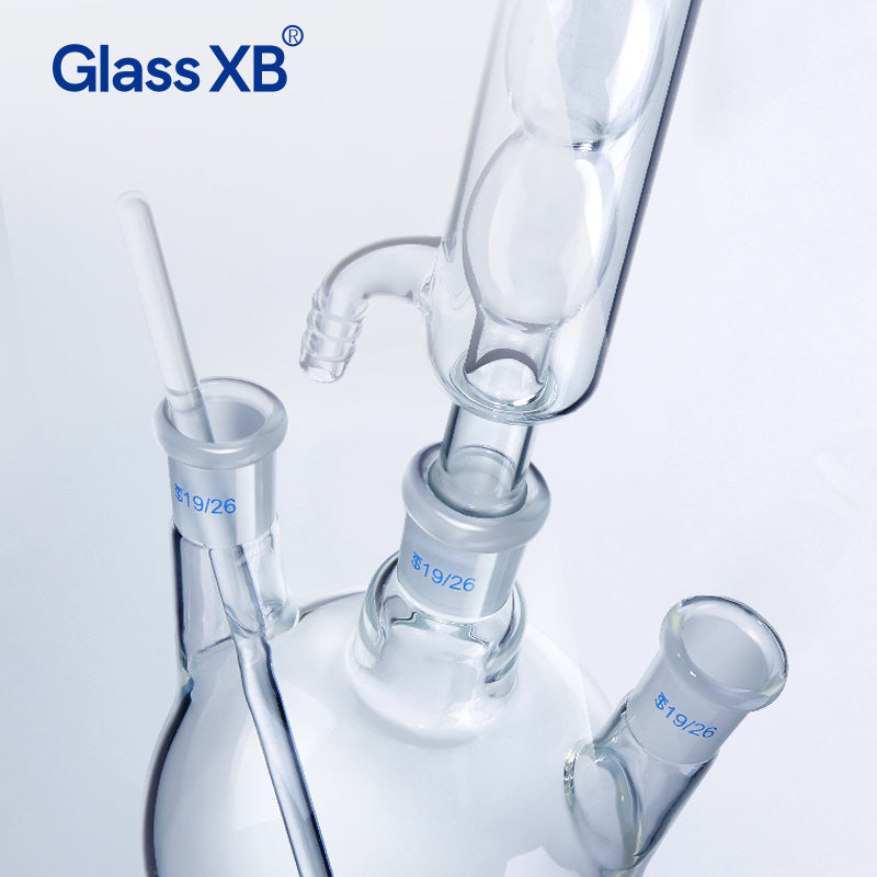 5L-50L Borosilicate Glass 3/Three Necks Round Bottom Boiling Flask Chemistry Labware Kit