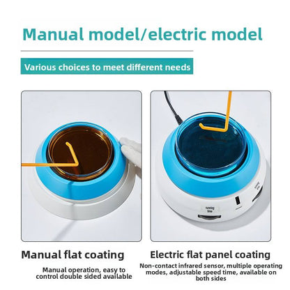Electric Double-Sided Rotating Workbench Manual Flat Coating Apparatus Bacteria Culture Dish Microbi