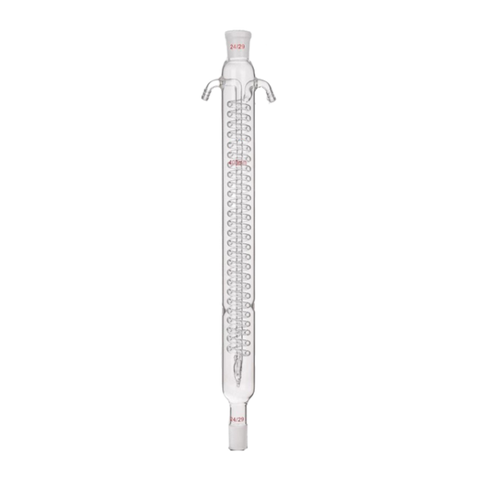 Graham reflux condenser with detachable hose connector