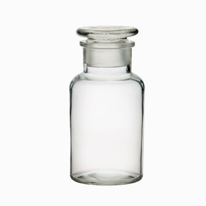 Glass wide-mouth clear reagent bottle